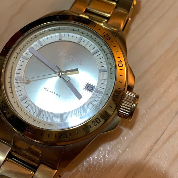 Fossil Men's Gold Coloured Watch - Adjustable Band (BATTERY NOT INCLUDED) - Picture 3 of 5